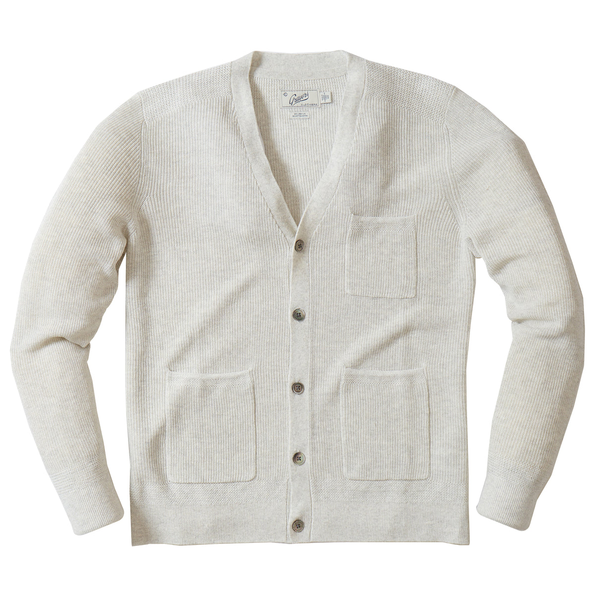 Linen Cotton Cardigan - Ash – Grayers