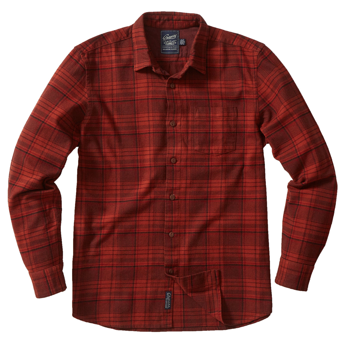 Men's Native Pattern Fleece Western Shirt in Tan & Red - M