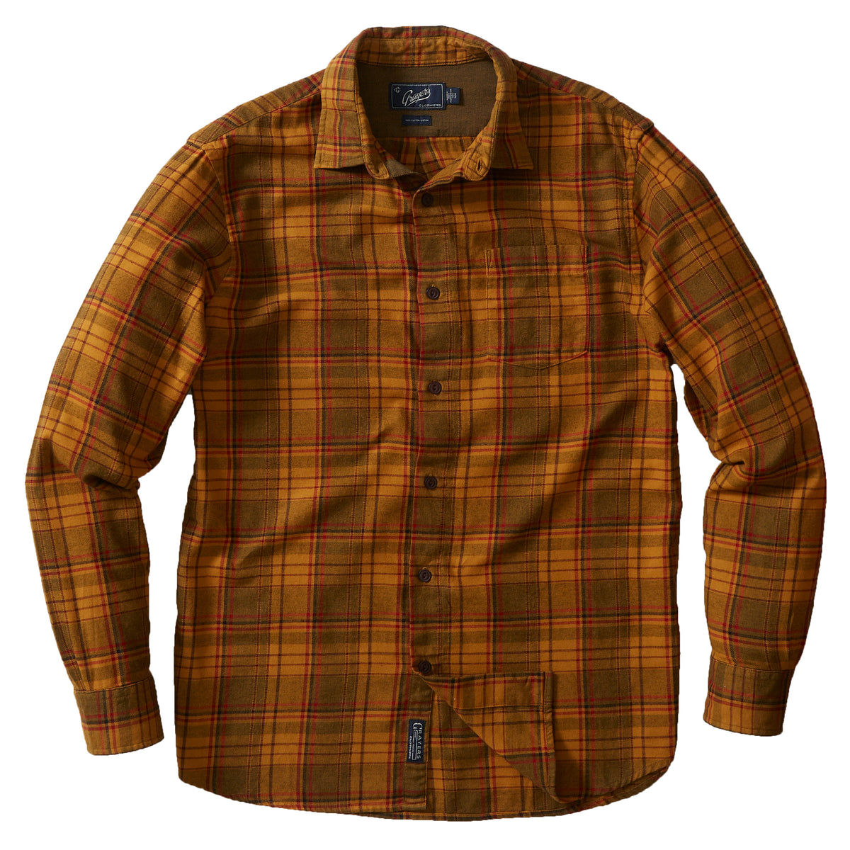 Hamden Retro Flannel - Spruce Yellow – Grayers