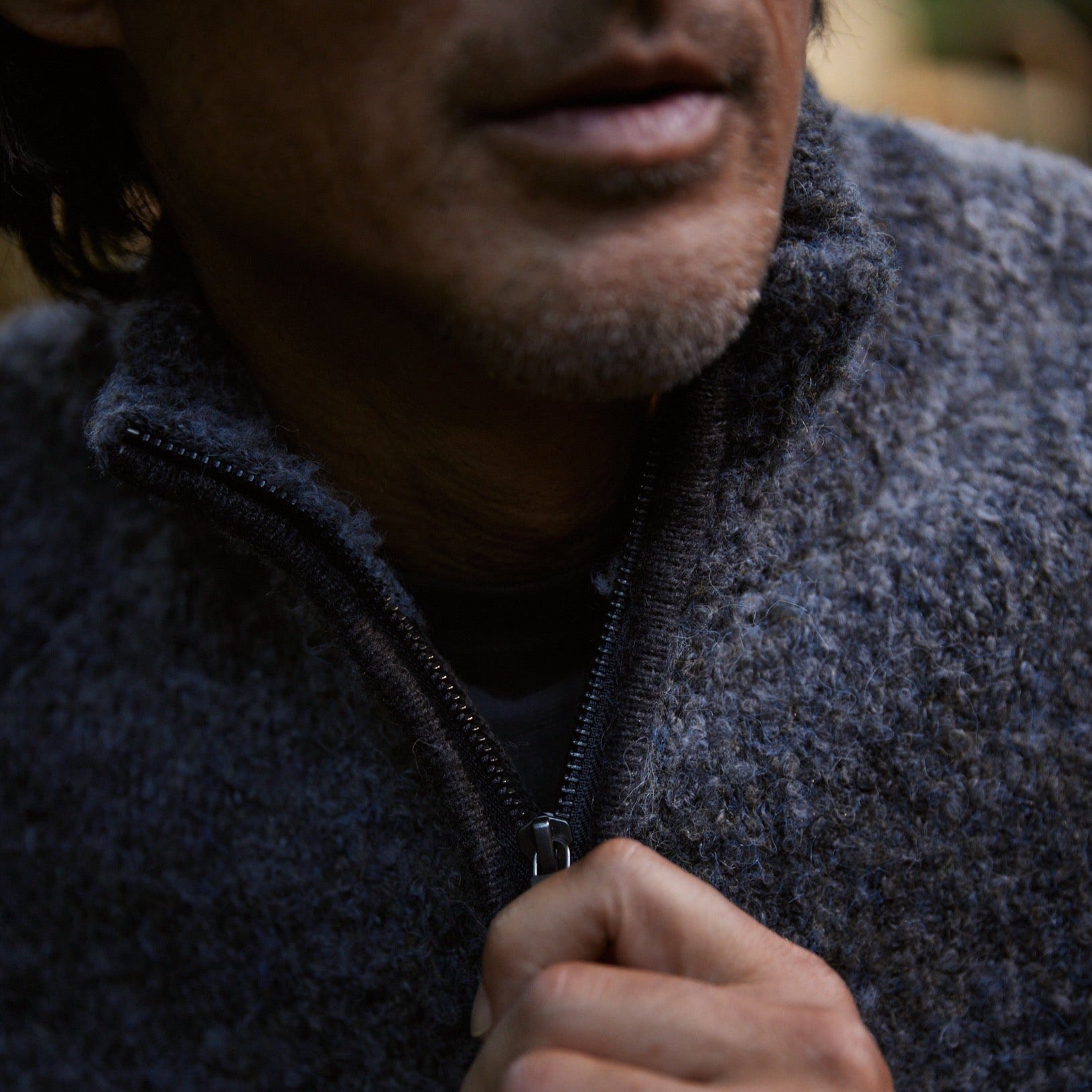 Ambassador Boucle Half Zip Sweater - Charcoal Heather