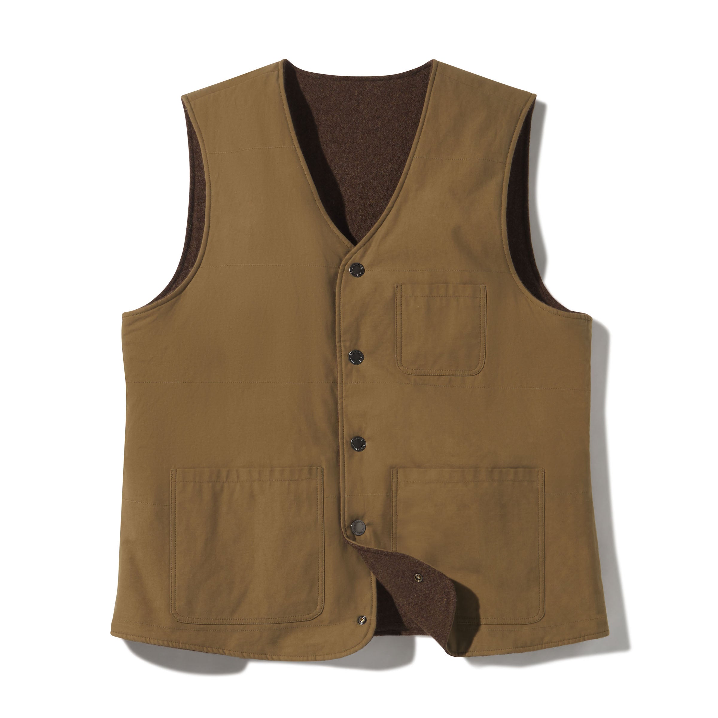 Country Tweed Reversible Vest - Chestnut