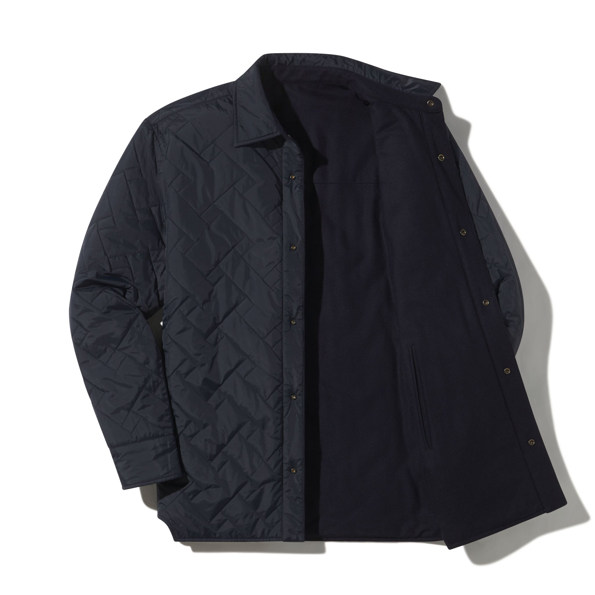 Insulated Reversible Shirt Jacket Navy Grayers