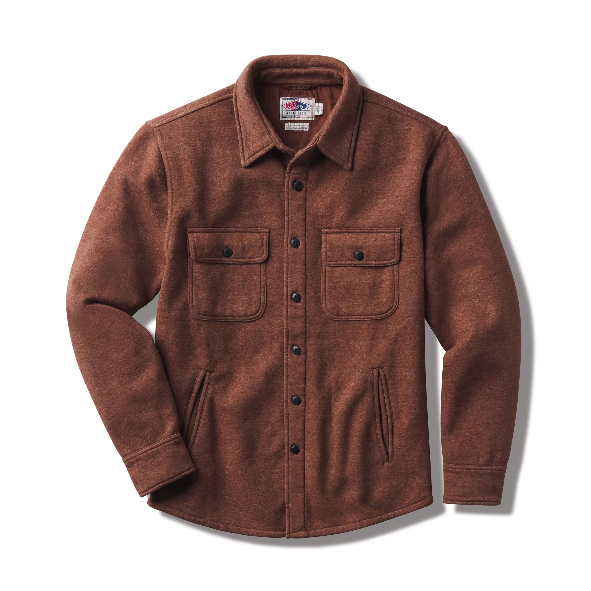 Nolan Marled Fleece CPO Shirt Jacket Sugar Brown