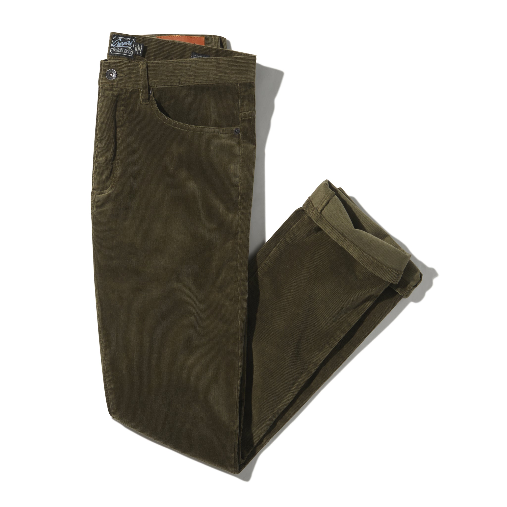 Burlington 5 Pocket Stretch Corduroy - Dusty Olive