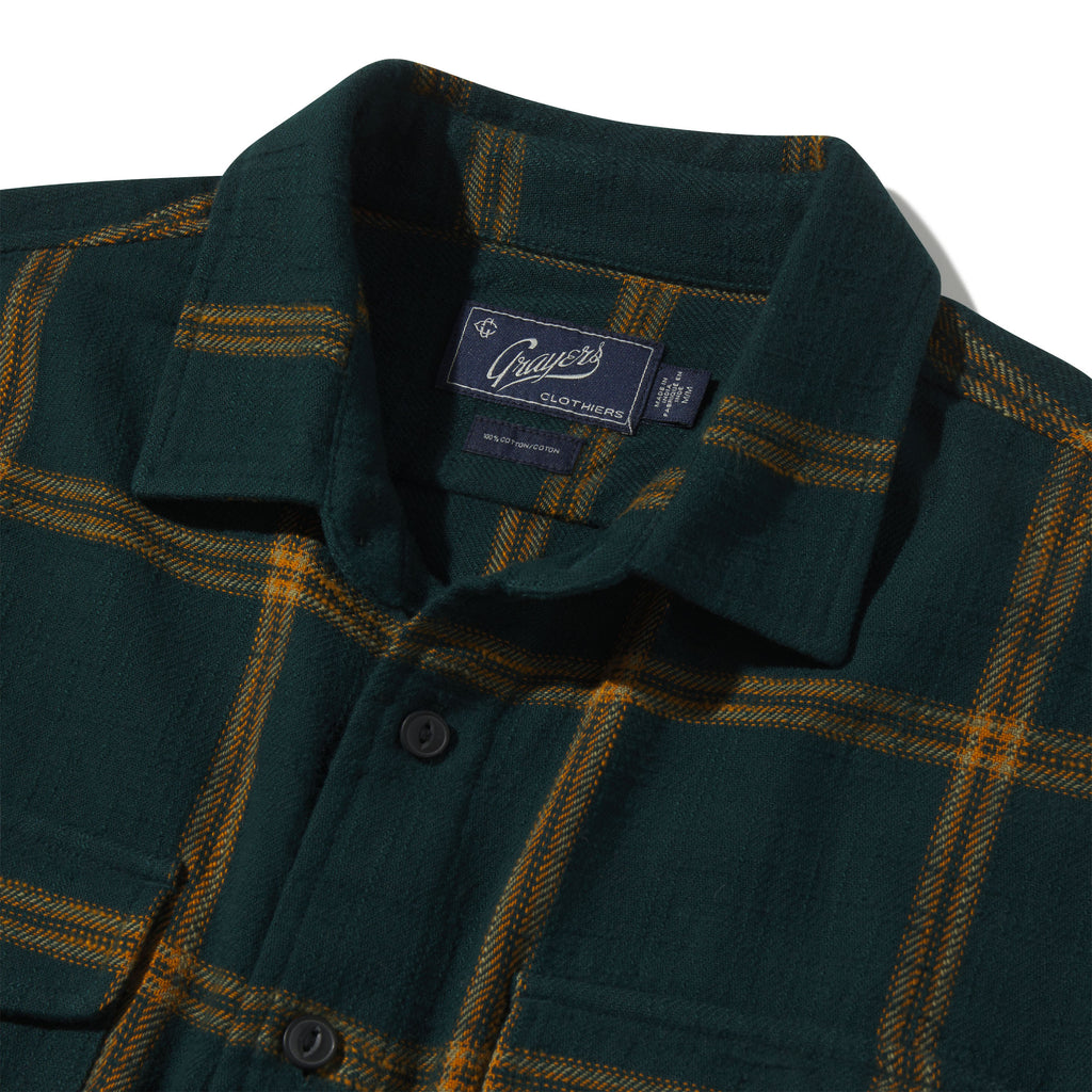 Vintage Slub Twill Shirt - Green Spruce Gold – Grayers