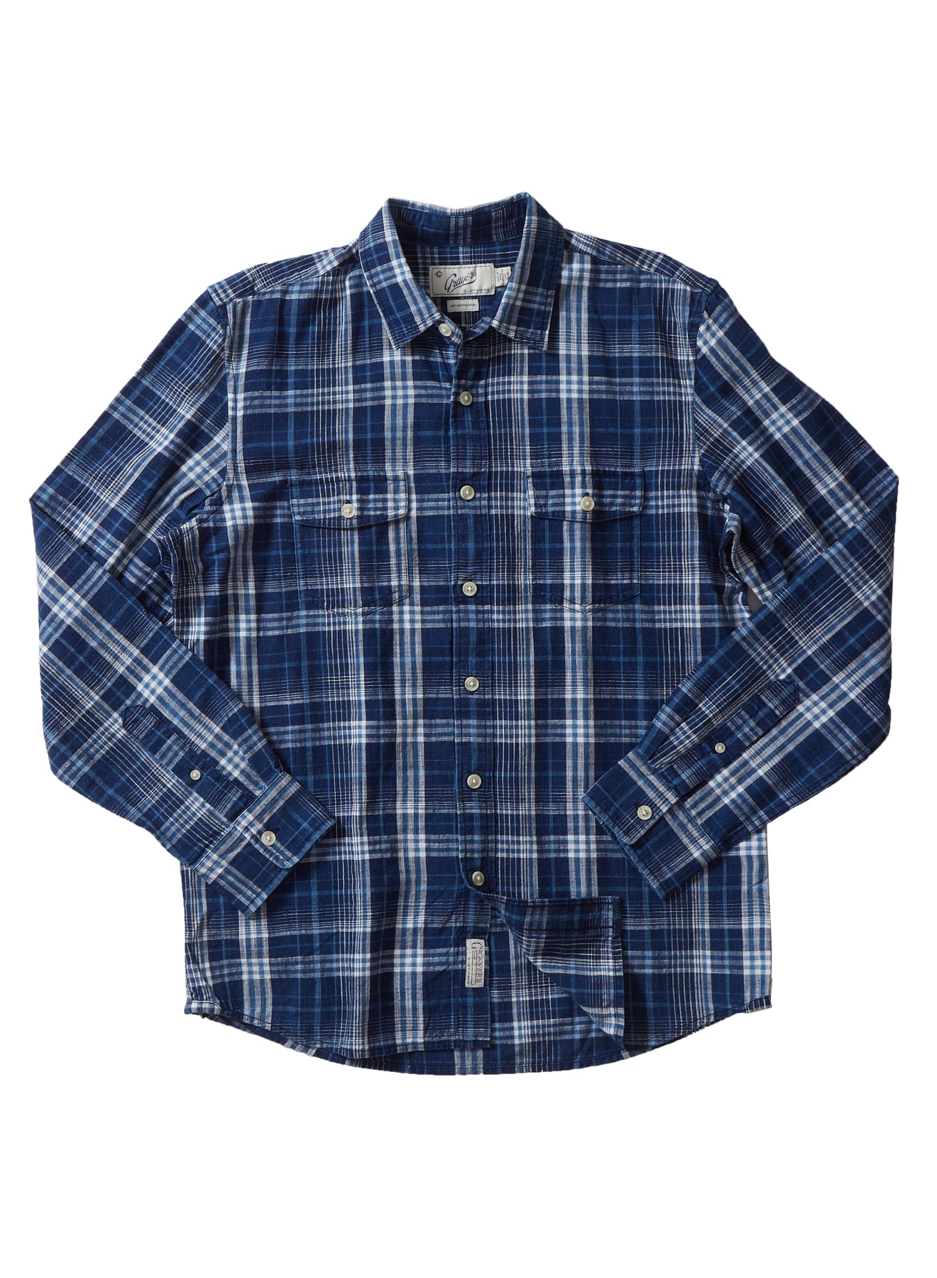 Authentic Bleeding Madras Plaid Shirt SMP - Navy Cream (Final Sale ...