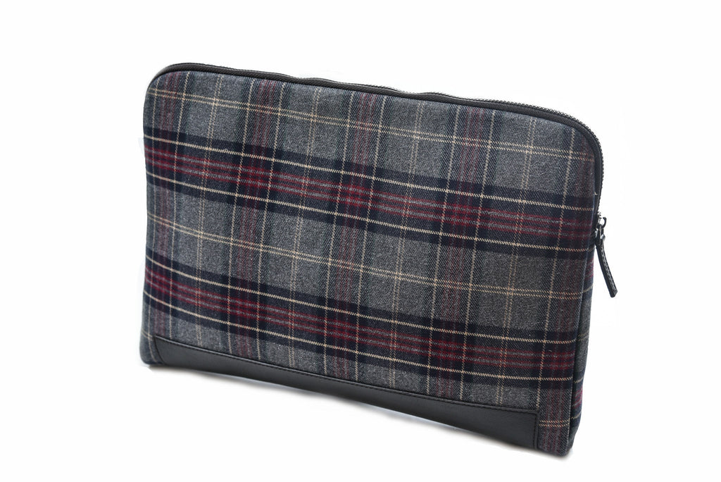 Windhoek Laptop Cover - Charcoal Multi-Color Plaid-Grayers