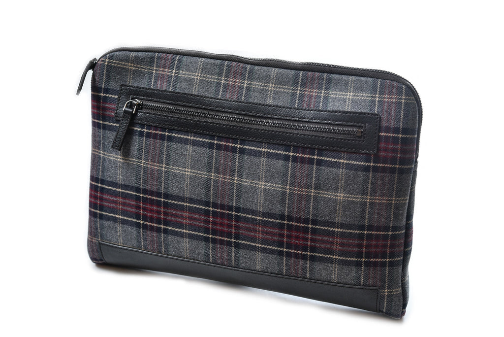 Windhoek Laptop Cover - Charcoal Multi-Color Plaid-Grayers