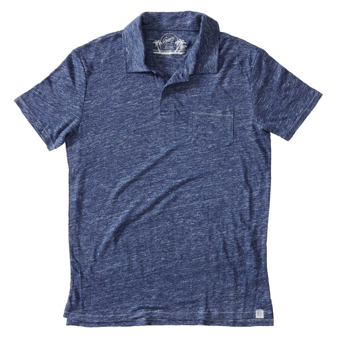 Soldano Linen Polo - Navy (Final Sale) – Grayers