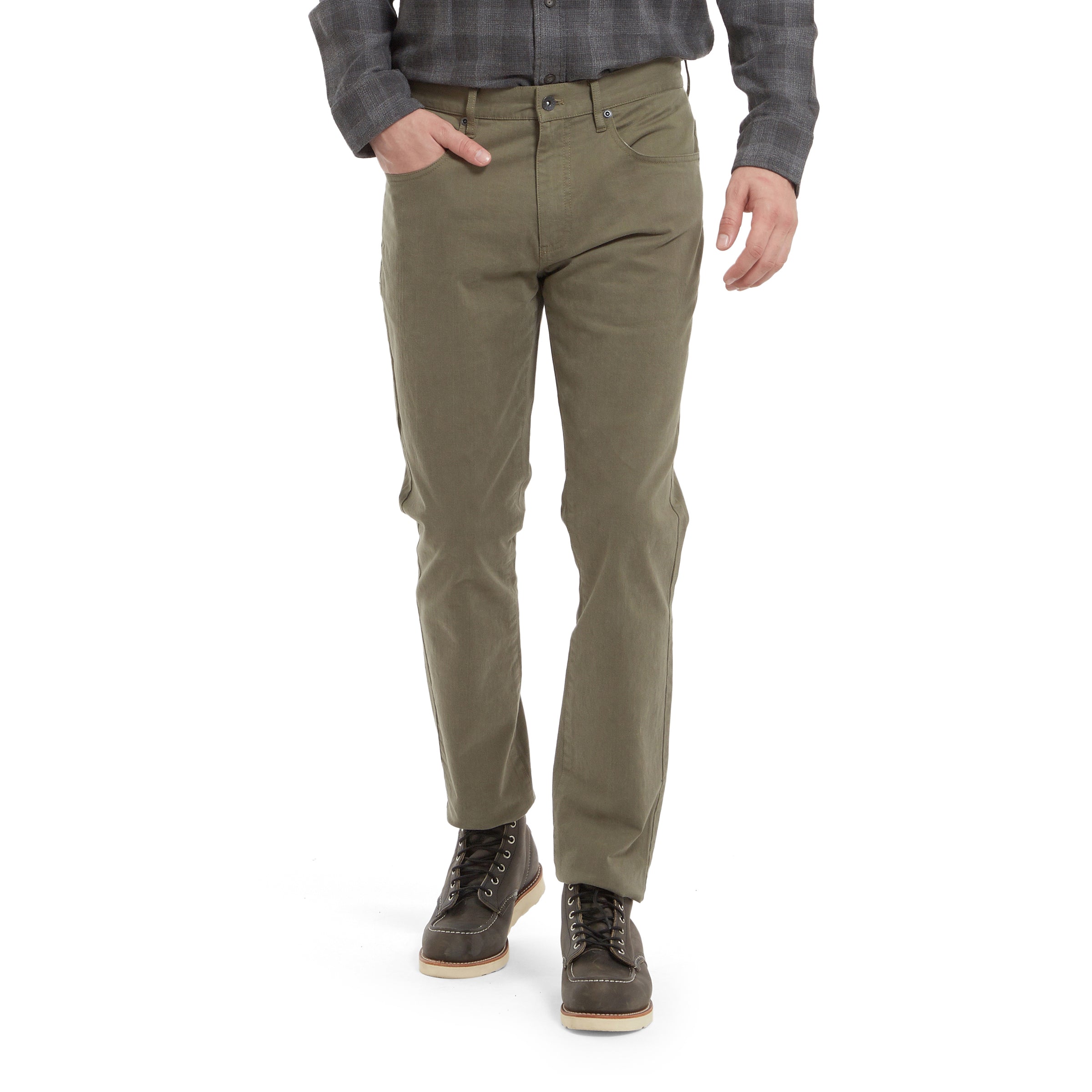 Carnaby Stretch Double Weave 5 Pocket Pant - Dusty Olive – Grayers
