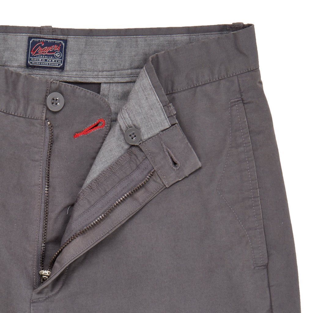 Newport Slim Fit Chino - Mid Gray-Grayers