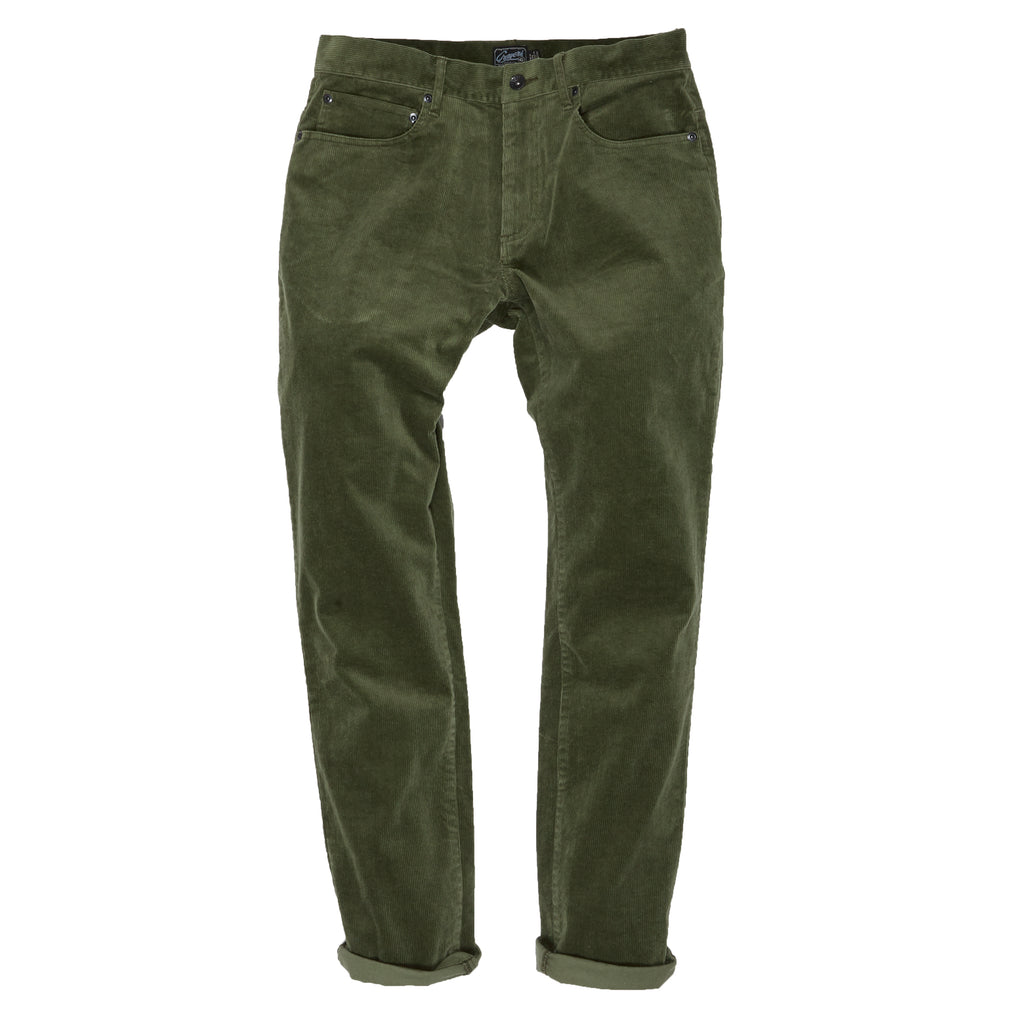 Burlington 5 Pocket Stretch Corduroy - Dusty Olive-Grayers