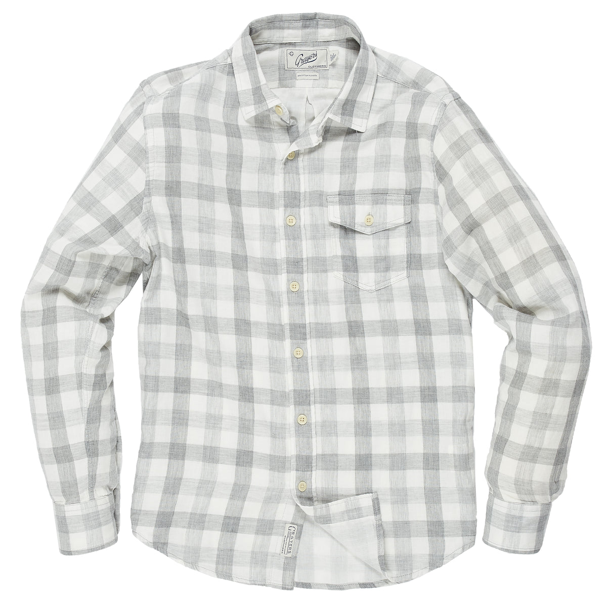 Durham Double Cloth Shirt - Heather Gray Gingham – Grayers