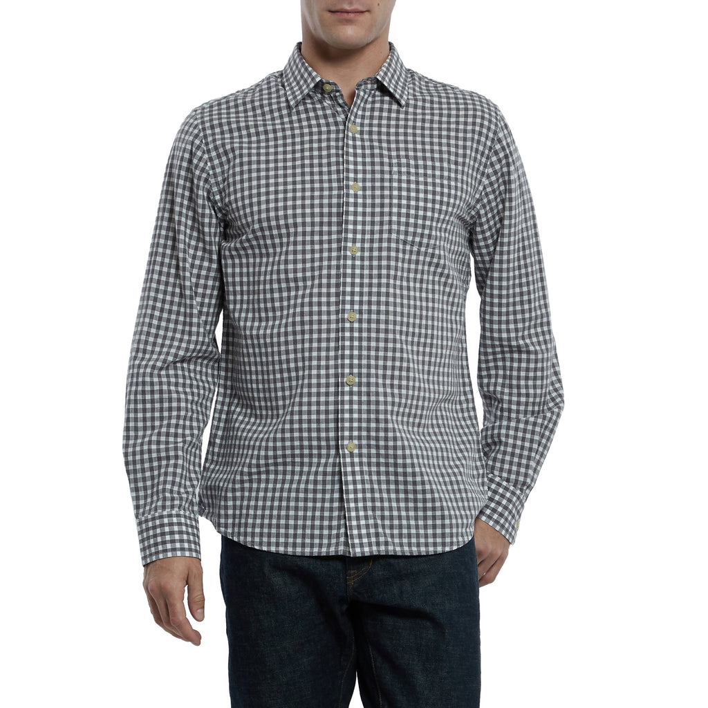 Preston Gingham Shirt - Charcoal Gingham-Grayers