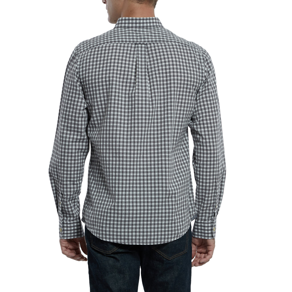 Preston Gingham Shirt - Charcoal Gingham-Grayers