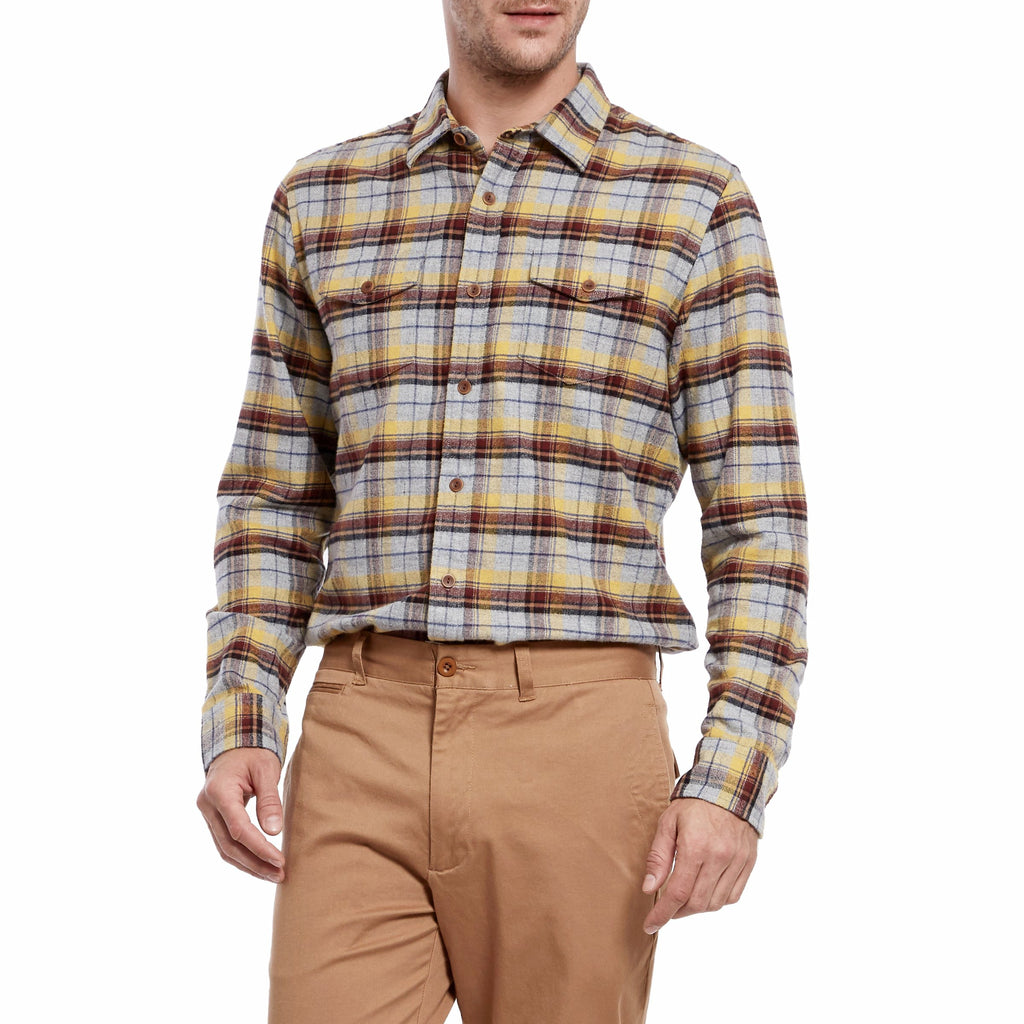 Falmar Vintage Flannel - Yellow Plaid-Grayers