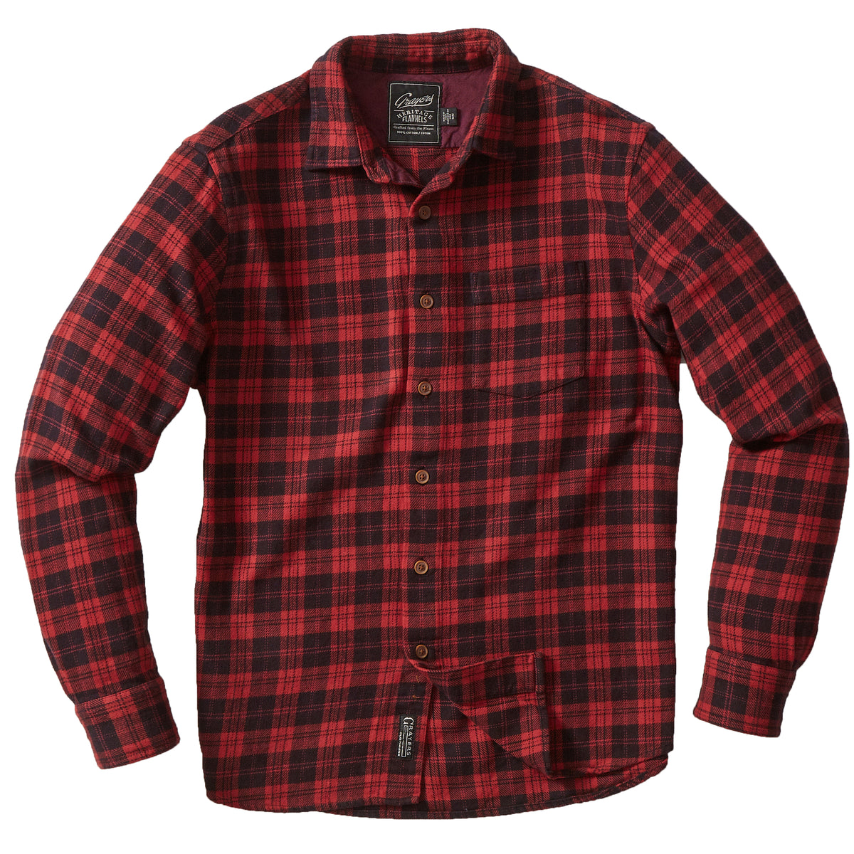 Carson Heritage Flannel - Barn Red Plaid – Grayers